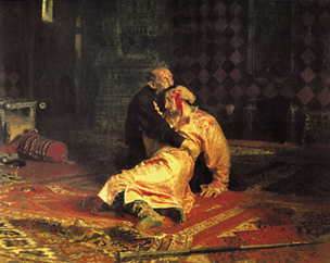 И. Репин. Иван Грозный и сын его Иван. 16 ноября 1581 г. 1885 г. Копия И. Репин. Иван Грозный и сын его Иван. 16 ноября 1581 г. 1885 г. Копия